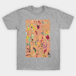 Coral Reef, Hawaiian surf fiber art and digital abstract T-Shirt